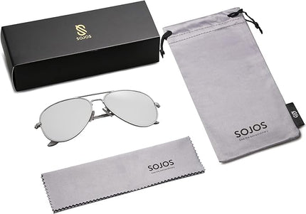 SOJOS Classic Aviator Polarized Sunglasses for Men Women Vintage Retro Style