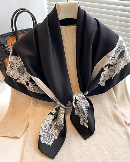 Headscarf Large Square Scarf 35" Fashion Scarves Silk Feeling Hair Wrapping Scarfs Hairscarf BA16