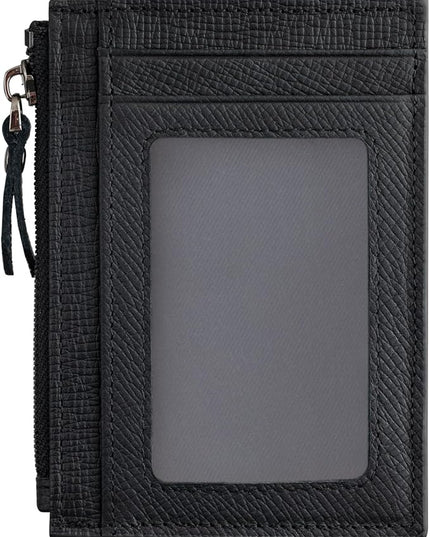 ilovever Slim Wallet for Women Small Leather RFID Blocking Credit Card Holder Minimalist Front Pocket Wallet with Coin Purses & Pouches,Black