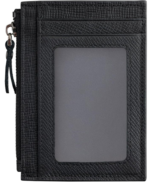 ilovever Slim Wallet for Women Small Leather RFID Blocking Credit Card Holder Minimalist Front Pocket Wallet with Coin Purses & Pouches,Black