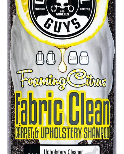 Chemical Guys Foaming Citrus Fabric Clean, Carpet and Upholstery Cleaner - Car Carpet Cleaner for Seats, and Floor Mats, Safe for Home, Office & More, Citrus Scent - 16 oz