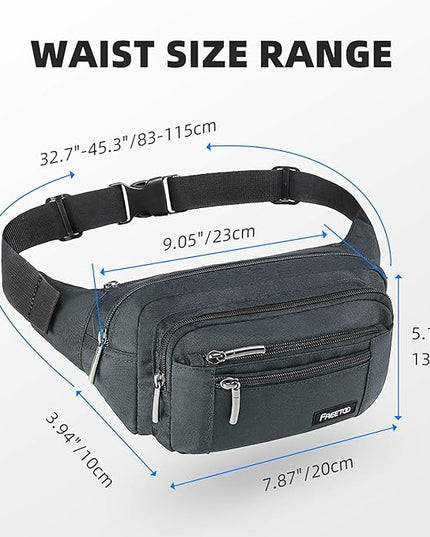 FREETOO Waist Pack Bag Fanny Pack for Men&Women Hip Bum Bag with Adjustable Strap for Outdoors Workout Traveling Casual Running Hiking Cycling