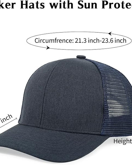 kozinu Unisex Trucker Hats Blank Mesh Snapback Hats Sport Plain Baseball Caps Adjustable Fitted Hat