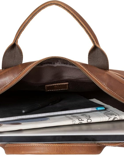 JD LEATHERS Leather briefvase15.5 Inch laptop Messenger Bags Ideal Satchel Best for Men and Women Slim Genuine Leather Bag
