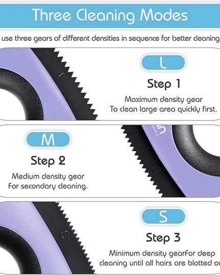 Analan Mini Pet Hair Remover for Car Detailing Supplies, Carpet Dog Hair Remover for Car Interior, Triangle Dog Hair Remover for Auto Detailing, Couch, Furniture, Lint, Carpet(Purple)