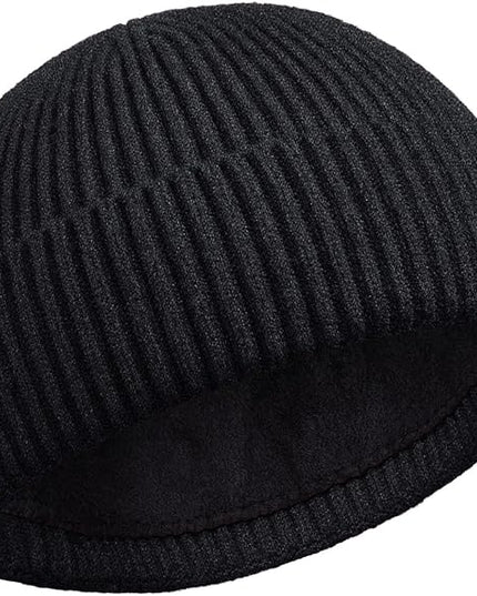 ROYBENS Swag Wool Knit Cuff Short Fisherman Beanie for Men Women, Winter Warm Hats