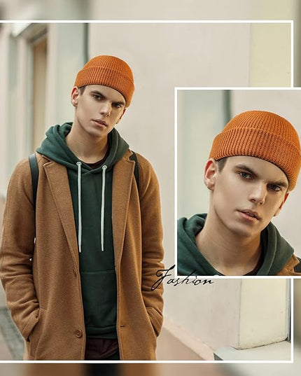 SATINIOR Trawler Beanie Watch Hat Roll-up Edge Skullcap Fisherman Beanie for Women Men