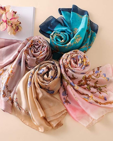 Silk Scarf Mulberry Silk Fashion Scarves Long Lightweight Shawl Wrap …