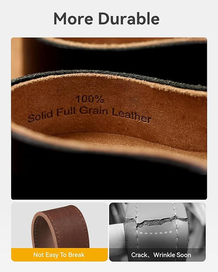 CHAOREN Leather Ratchet Belt Men - Mens Belts Casual Accessories for Every Occasion (35mm)