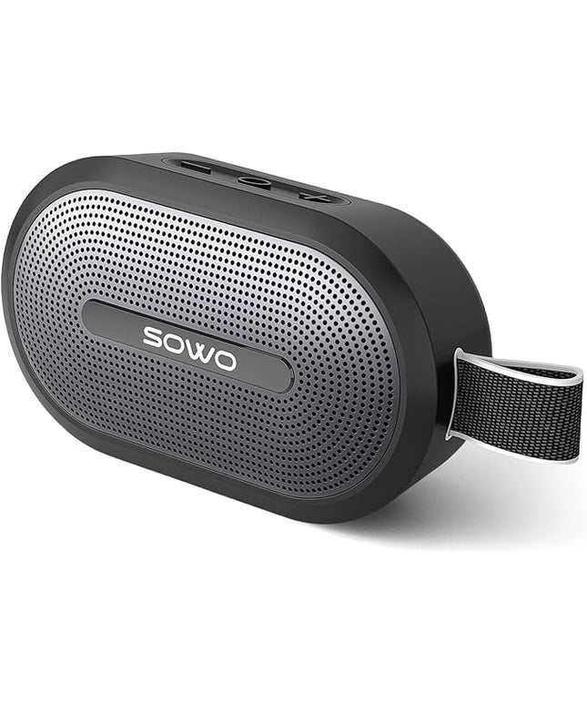 SOWO Wireless Portable Small Speaker, Ultra Magnetic Bluetooth Speaker for Golf Cart, Coverless IP67 Waterproof, 24 H Playtime, Pro Sound, Clip Hanging Design for Outdoor, Indoor - Black