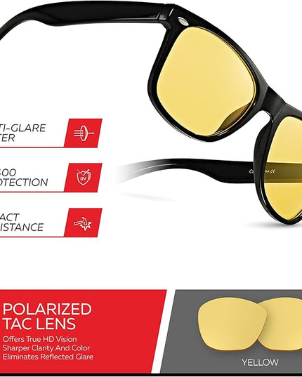 Retro Rewind Polarized Sunglasses for Men and Women - UV Protection Classic Sun Glasses