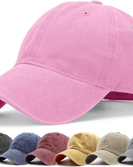 HH HOFNEN Men Women Washed Distressed Twill Cotton Baseball Cap Vintage Adjustable Dad Hat