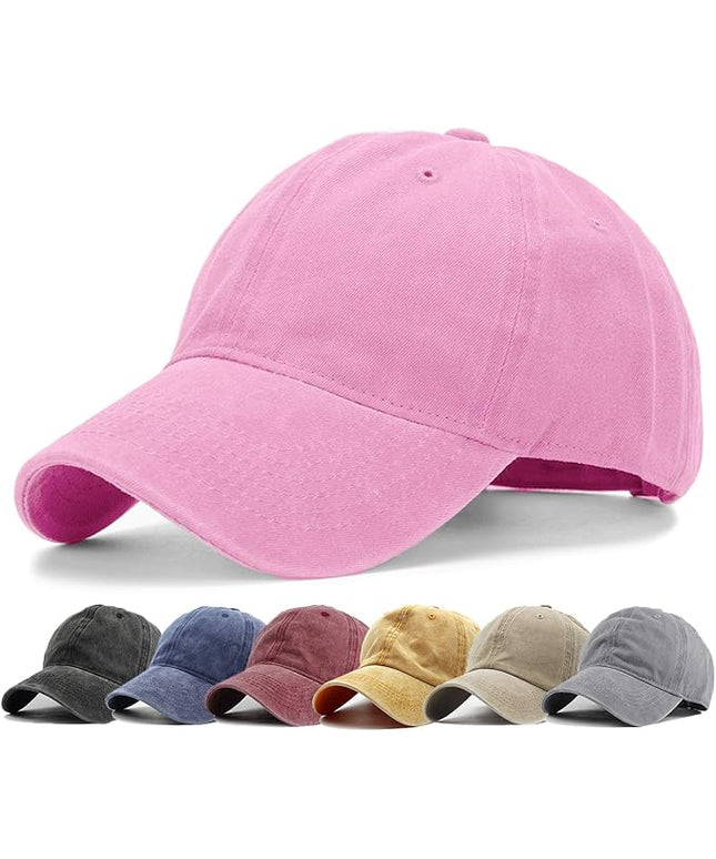 HH HOFNEN Men Women Washed Distressed Twill Cotton Baseball Cap Vintage Adjustable Dad Hat