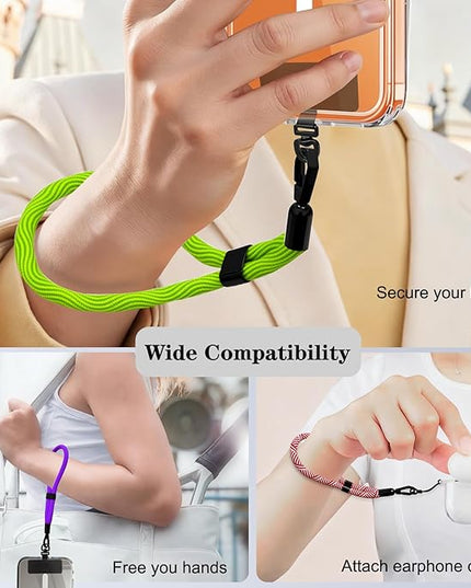 Phone Lanyard, 2 Pack Adjustable Cell Phone Lanyard Hand Phone Wrist Strap with Tether Tabs for Smartphones
