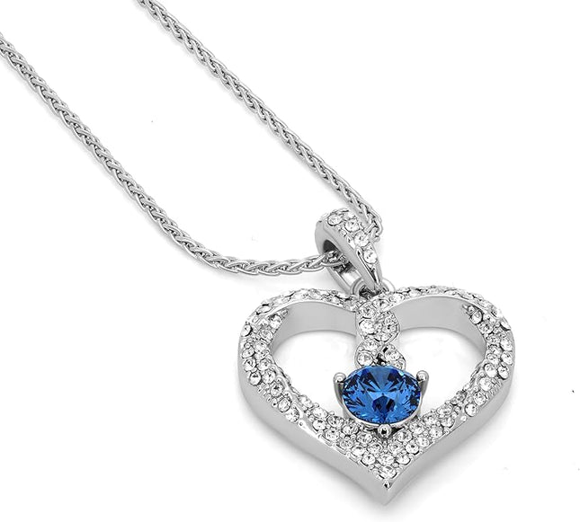 TRYNDI Birthstone Necklace for Women - Infinity 12 Months Birthstone Necklace, Christmas Gifts for Wife, Daughter, Girlfriend, Mom - Mother’s Day, Valentine’s, Anniversary, Birthday Gift for Her