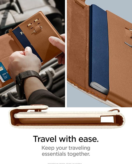 Spigen Life for Passport Card Cover Holder with RFID Blocking Technology Wallet Travel Documents Organizer Protector Accessories, SIM Card Pin Included