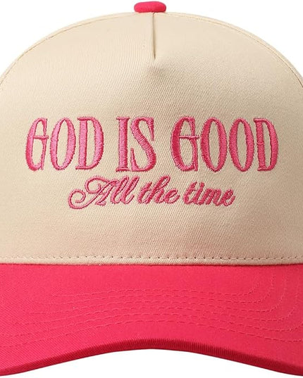 MIRMARU Two-Tone Vintage Canvas Trucker Hats for Men & Women, Adjustable Size Baseball Caps with Trendy Embroidered Design