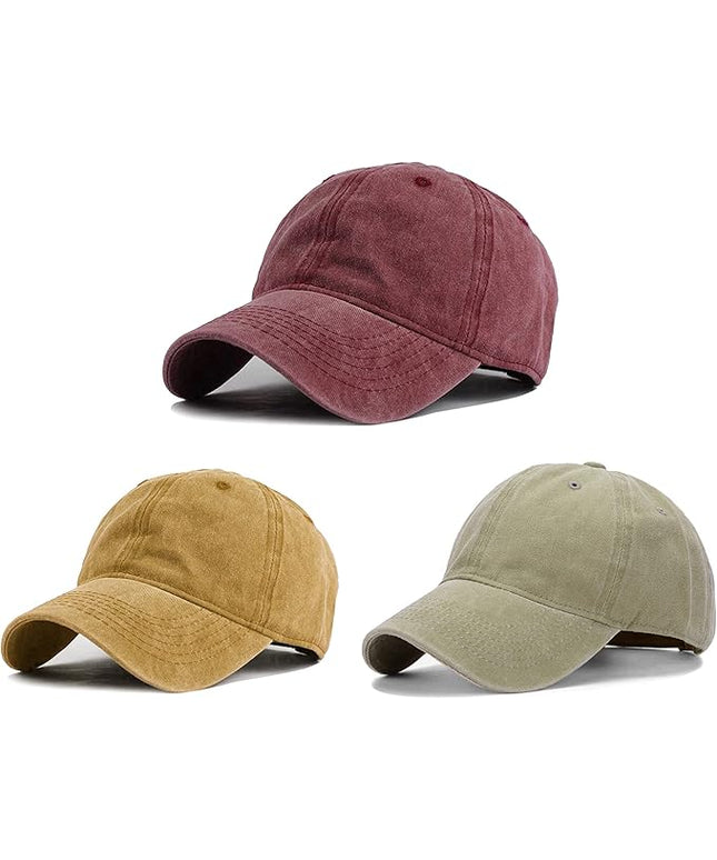 HH HOFNEN Men Women Washed Distressed Twill Cotton Baseball Cap Vintage Adjustable Dad Hat
