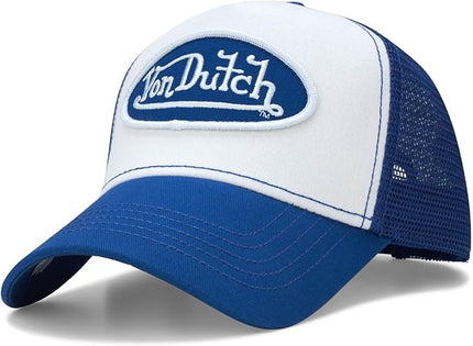 Von Dutch Unisex Trucker Hat - Curved Bill Mesh Back Retro Classic Adjustable Snapback Baseball Cap for Men and Women
