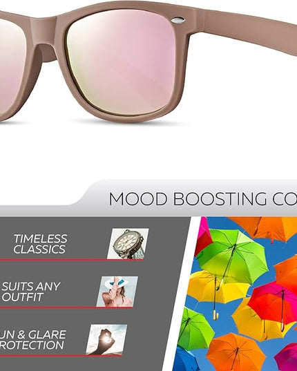 Retro Rewind Polarized Sunglasses for Men and Women - UV Protection Classic Sun Glasses