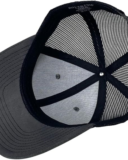 Classic Solid Dark Gray Mesh Trucker Hat - Adjustable Snapback Cap for Men & Women - Casual & Sporty Style