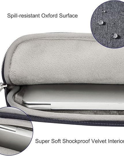 Voova Laptop Bag 13 14 Inch, Waterproof Computer Sleeve Carrying Case with Shoulder Straps & Handle Compatible with Macbook Air 13 M2/M3/M4, MacBook Pro 13/14, HP Dell Lenovo Chromebook 14, Black