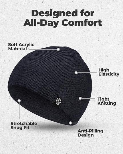 Original Beanie Cap - Soft Knit Beanie Hat - Warm and Durable