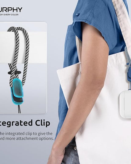 SURPHY 2 Pack Phone Lanyard for Cellphone Case, Phone Wrist Strap for Case, Cellphone Strap with 2-Color Braided, Charm Wrist Lanyard for Women, Cellphone Wrist Lanyard for Women, Black & Blue Jay