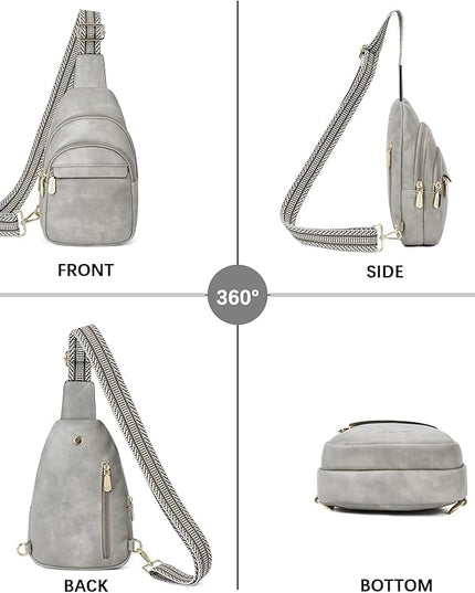 BOSTANTEN Small Sling Bag for Women Leather Crossbody Bags Fanny Pack Chest Bag for Travel
