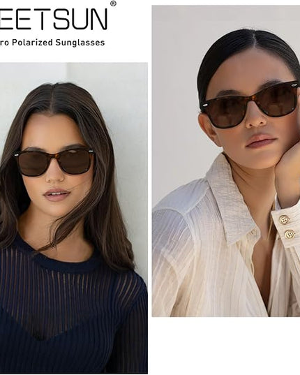 MEETSUN Polarized Sunglasses for Women Men Classic Retro Square Frame Driving Sun Glasses UV Protection