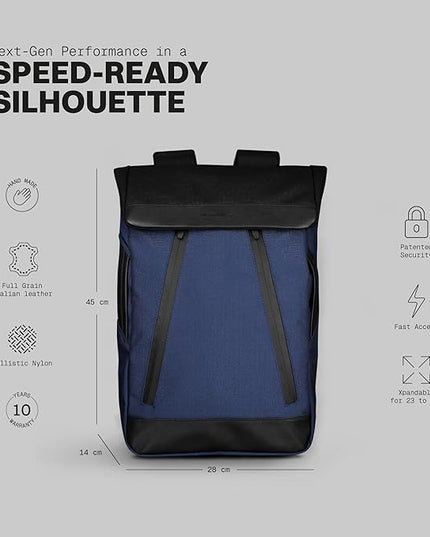 The Frenchie Co. - SL Speed - Expandable Ballistic Nylon Backpack - Anti-Theft Magnetic Closure - Self-Adjusting Comfort Straps, Lightweight, Water-Resistant, 16 inch Laptop Compartment, Carry-on