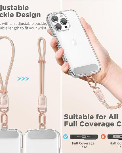 SURPHY Phone Wrist Strap, Keychain Wristlet, Phone Strap Charm with Tether Tab, Cellphone Lanyard Wrist, Key Chain for Women