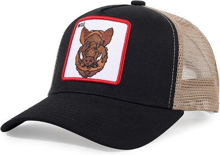 Classic Unisex Various Animal Series Embroidery Farm Adjustable Mesh Snapback Trucker Hat