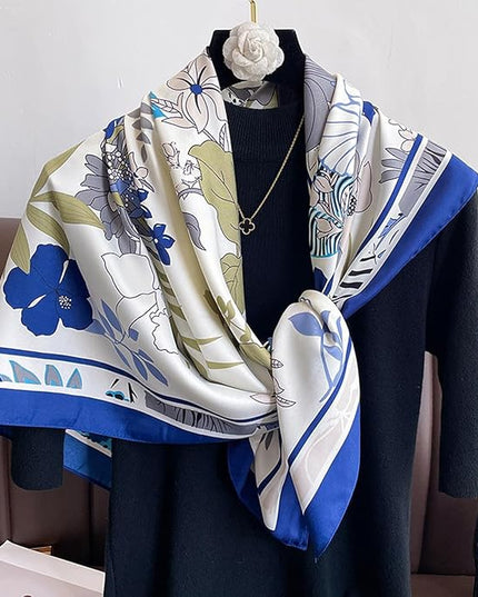 Headscarf Large Square Scarf 35" Fashion Scarves Silk Feeling Hair Wrapping Scarfs Hairscarf BA16