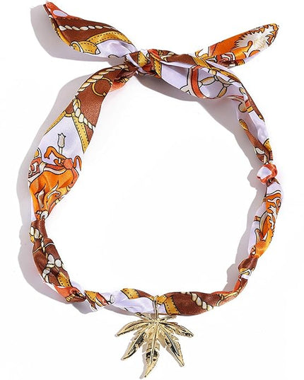 HETICA Scarf Necklace for Women Silk Western Charm Necklaces Fashion Accessory Jewelry Gift
