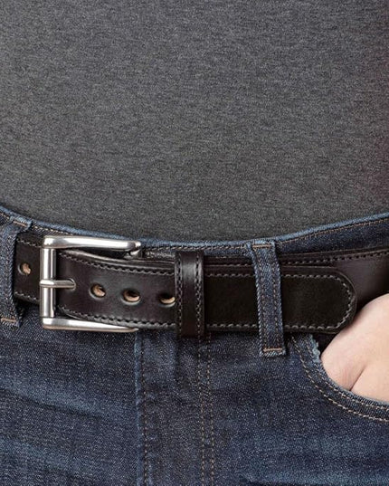 Bullhide Belts Mens Leather Belt for Casual Dress, 1.50" Wide