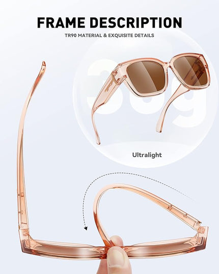 MEETSUN Oversized Fit Over Glasses Sunglasses for Women Men Large Trendy Polarized Sunglasses for Driving UV Protection