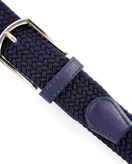 Braided Canvas Woven Elastic Stretch Belts for Men/Women/Junior with Multicolored