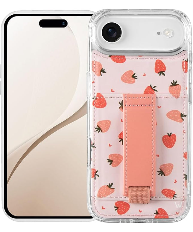 Walli Cases for iPhone 17 Air Case Aesthetic Wallet Phone Case Card Holder, Securely Holds up to 2 Cards - Cute, Trendy Phone Cover for Women, fits iPhone 17 Air, with Kickstand & Finger Strap