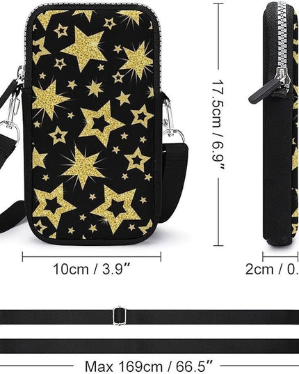 Unisex Small Crossbody Bags, Women Men Portable Adjustable Crossbody Phone Wallet Pouch