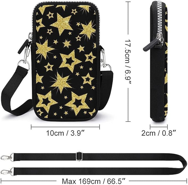Unisex Small Crossbody Bags, Women Men Portable Adjustable Crossbody Phone Wallet Pouch