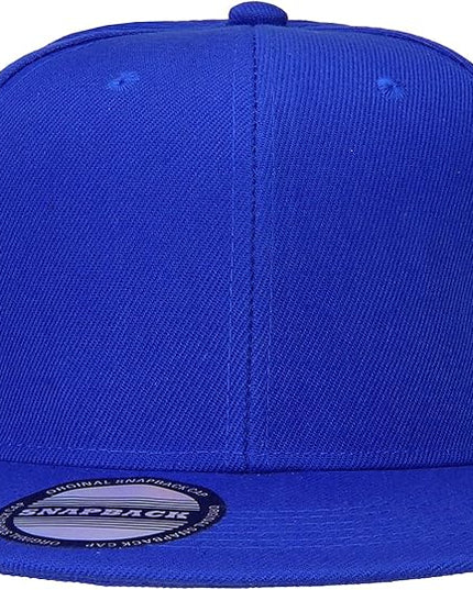 Classic Snapback Hat Cap Hip Hop Style Flat Bill Blank Solid Color Adjustable Size