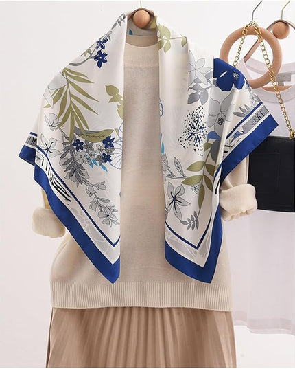 Headscarf Large Square Scarf 35" Fashion Scarves Silk Feeling Hair Wrapping Scarfs Hairscarf BA16
