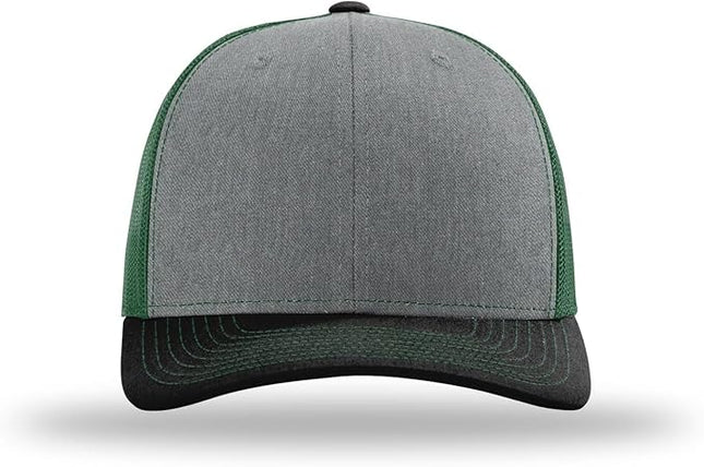 Richardson 112 Trucker Hat - Premium Adjustable Snapback Hat - Structured Six Panel Richardson Blank Caps
