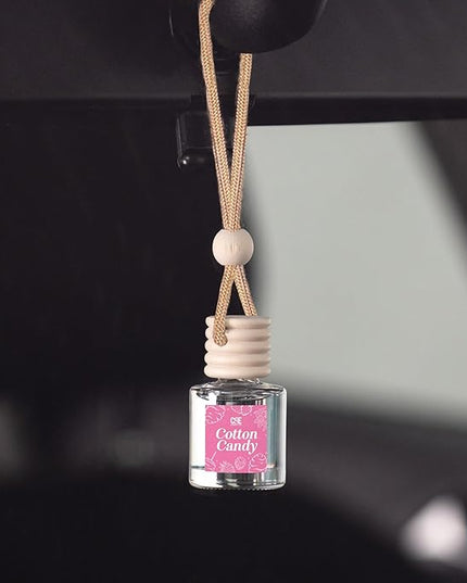 CANDECraftCo Car Air Hanging Fragrance Oil, Car Auto Freshener for Essential Oils, Scents Fragrance Aromatherapy Automobile Diffuser, Long Lasting (Cotton Candy)