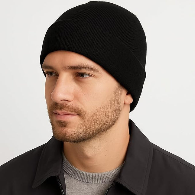 Unisex Winter Beanie – Warm Knit Hat for Men & Women, Soft Stretchy Cold Weather Cap for Outdoor, Running & Hiking