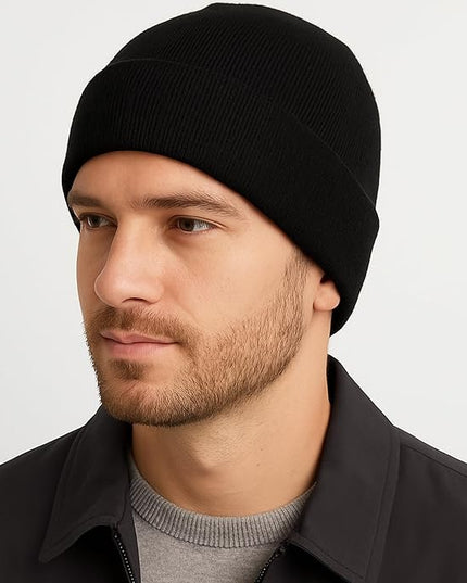 Unisex Winter Beanie – Warm Knit Hat for Men & Women, Soft Stretchy Cold Weather Cap for Outdoor, Running & Hiking