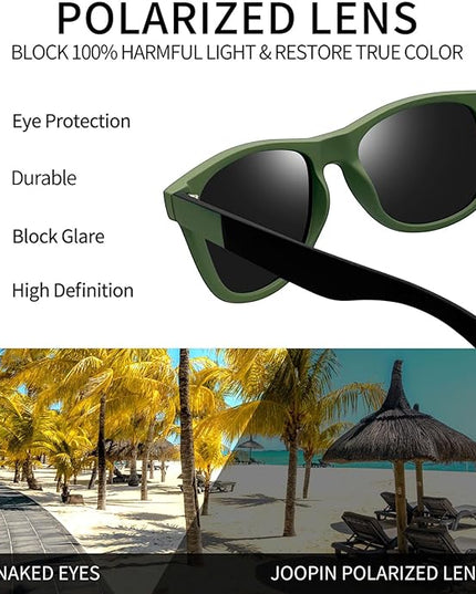 Joopin Square Sunglasses Polarized UV Protection Trendy Designer Sun Glasses Men Women