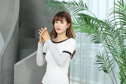 Women's Short Lace Gloves Fingerless for Driving Wedding Wrist Length Bridal Prom Gloves