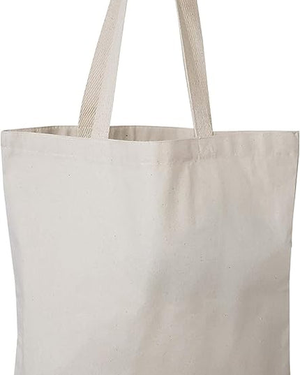 Sturdy Canvas Wholesale Tote Bags with Bottom Gusset 15"W x 16"H x 3"G Blank Totes Great for DIY Painting Printing Embroidery